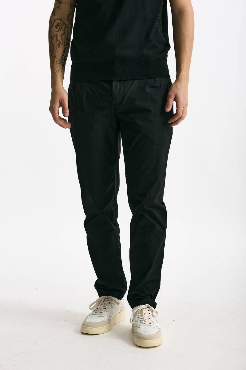 Pantalone PRINCE PENCES in cotone stretch nero men Department five - 1