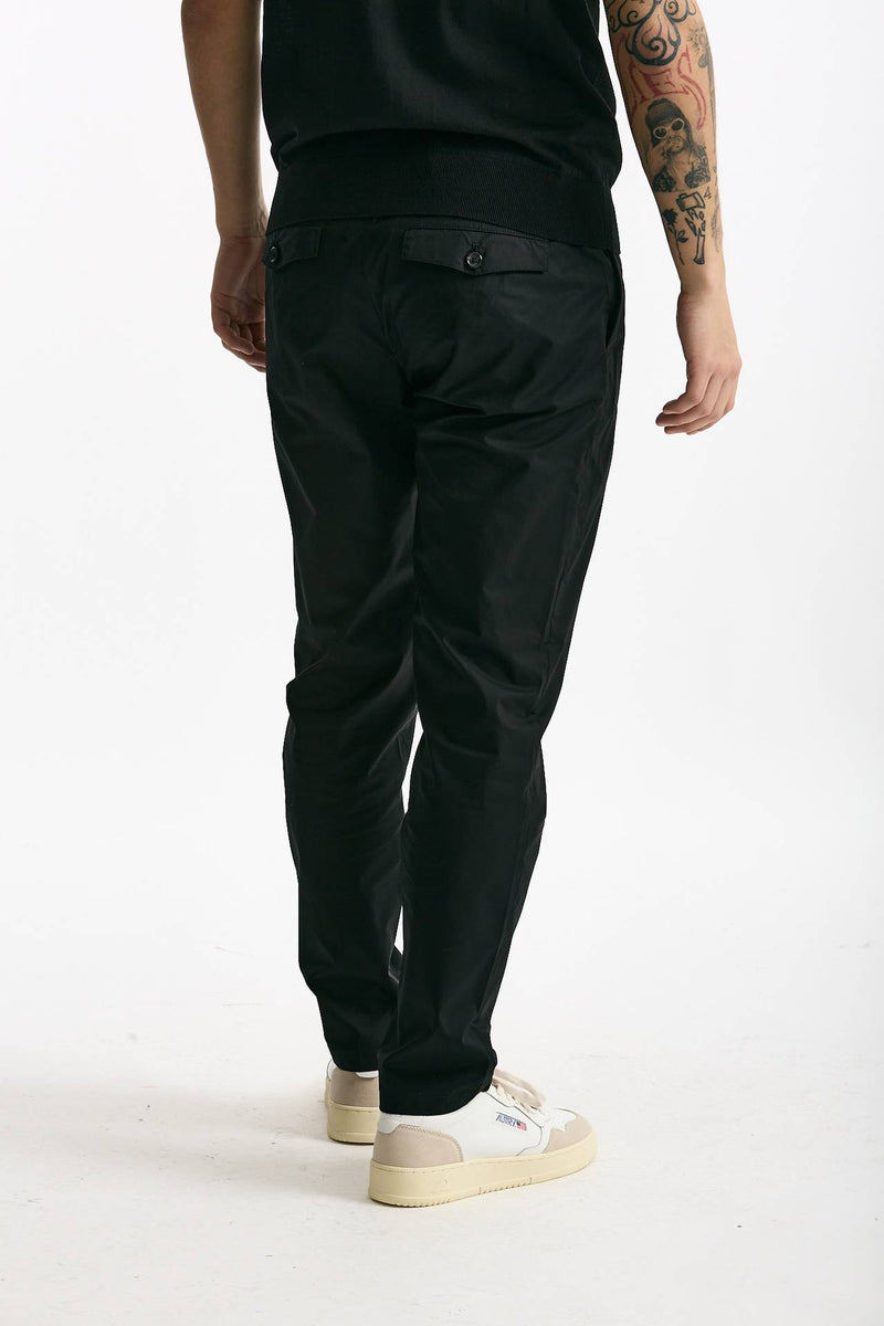 Pantalone PRINCE PENCES in cotone stretch nero men Department five - 3