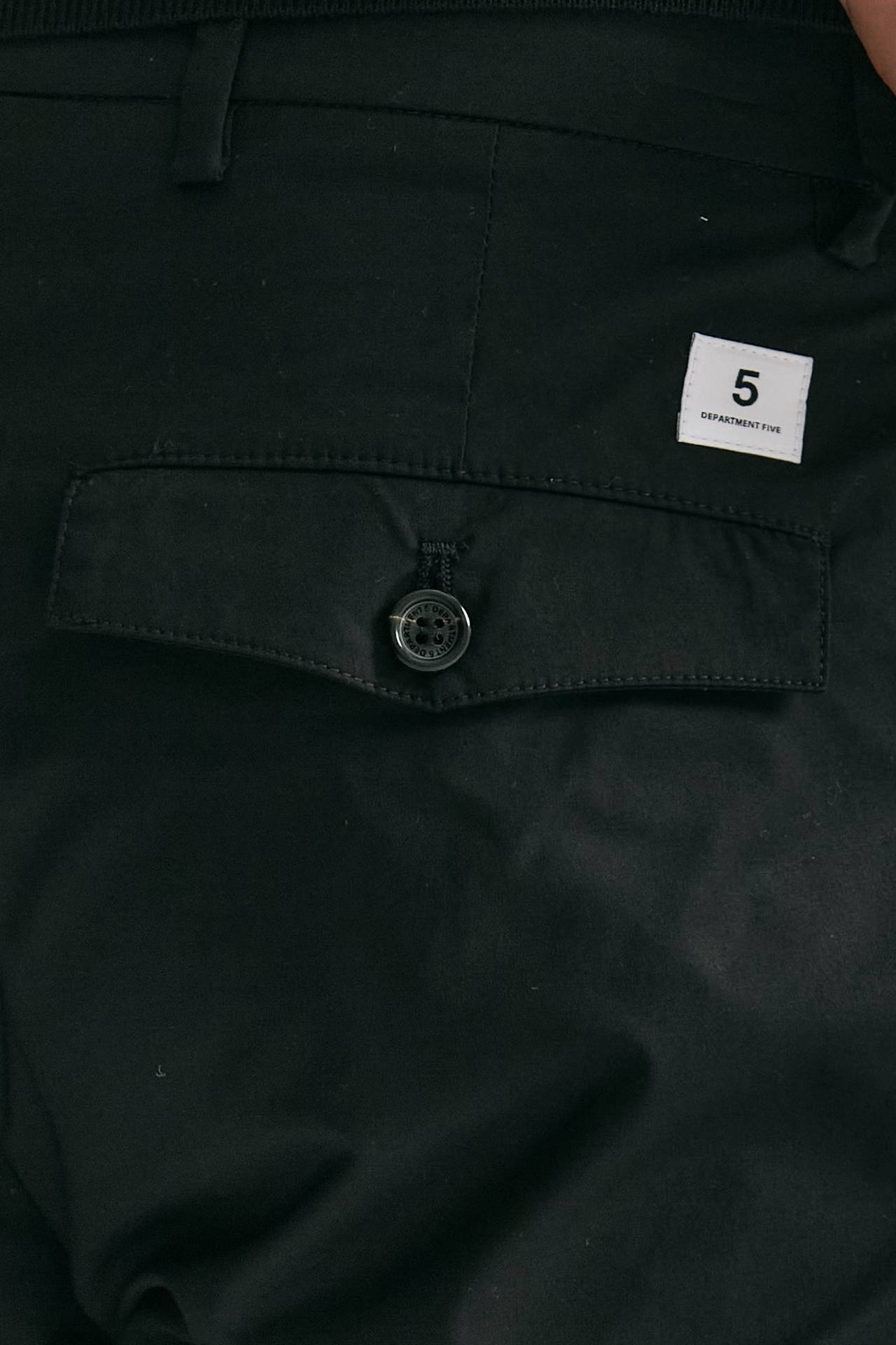 Pantalone PRINCE PENCES in cotone stretch nero men Department five - 7