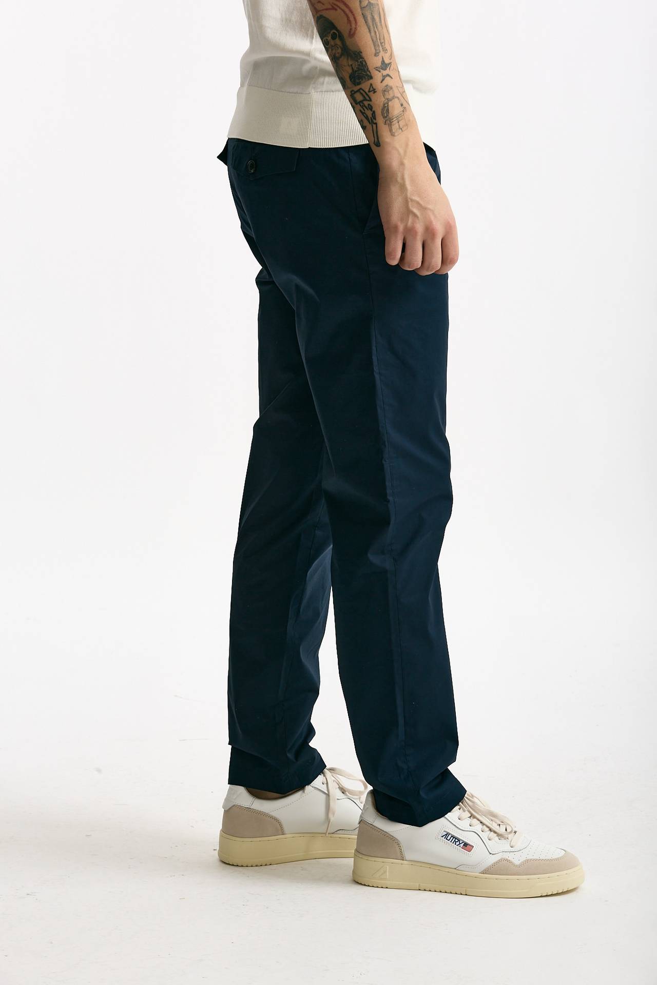 Pantalone PRINCE PENCES in cotone stretch blu men Department five - 1
