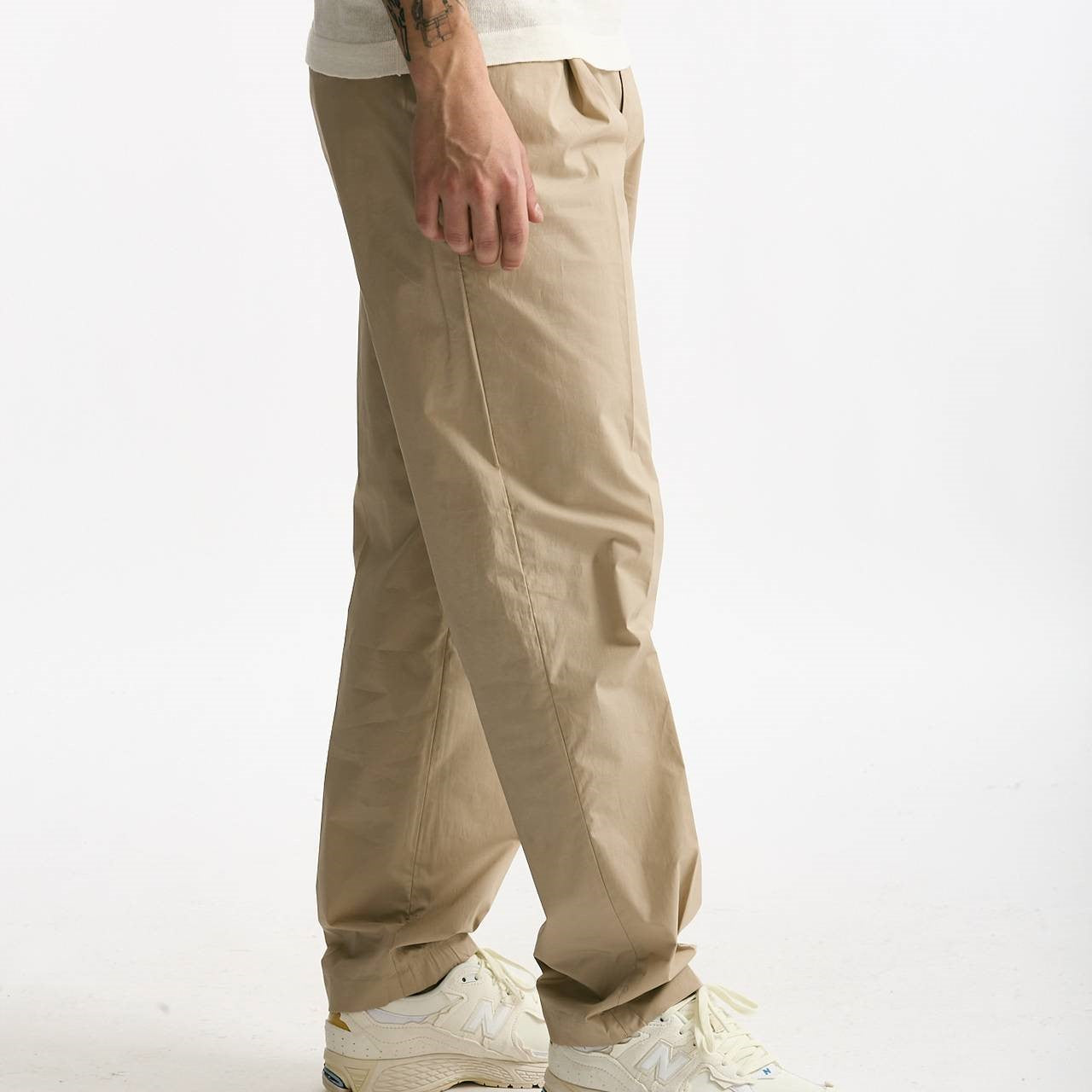 Pantalone GIN in cotone e lino stretch beige men Department five - 8