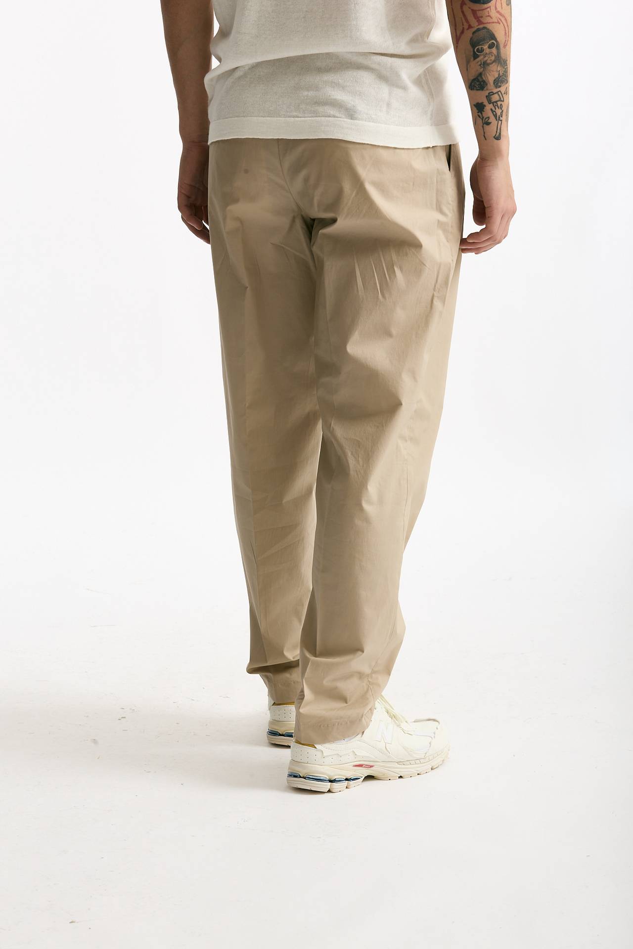 Pantalone GIN in cotone e lino stretch beige men Department five - 4