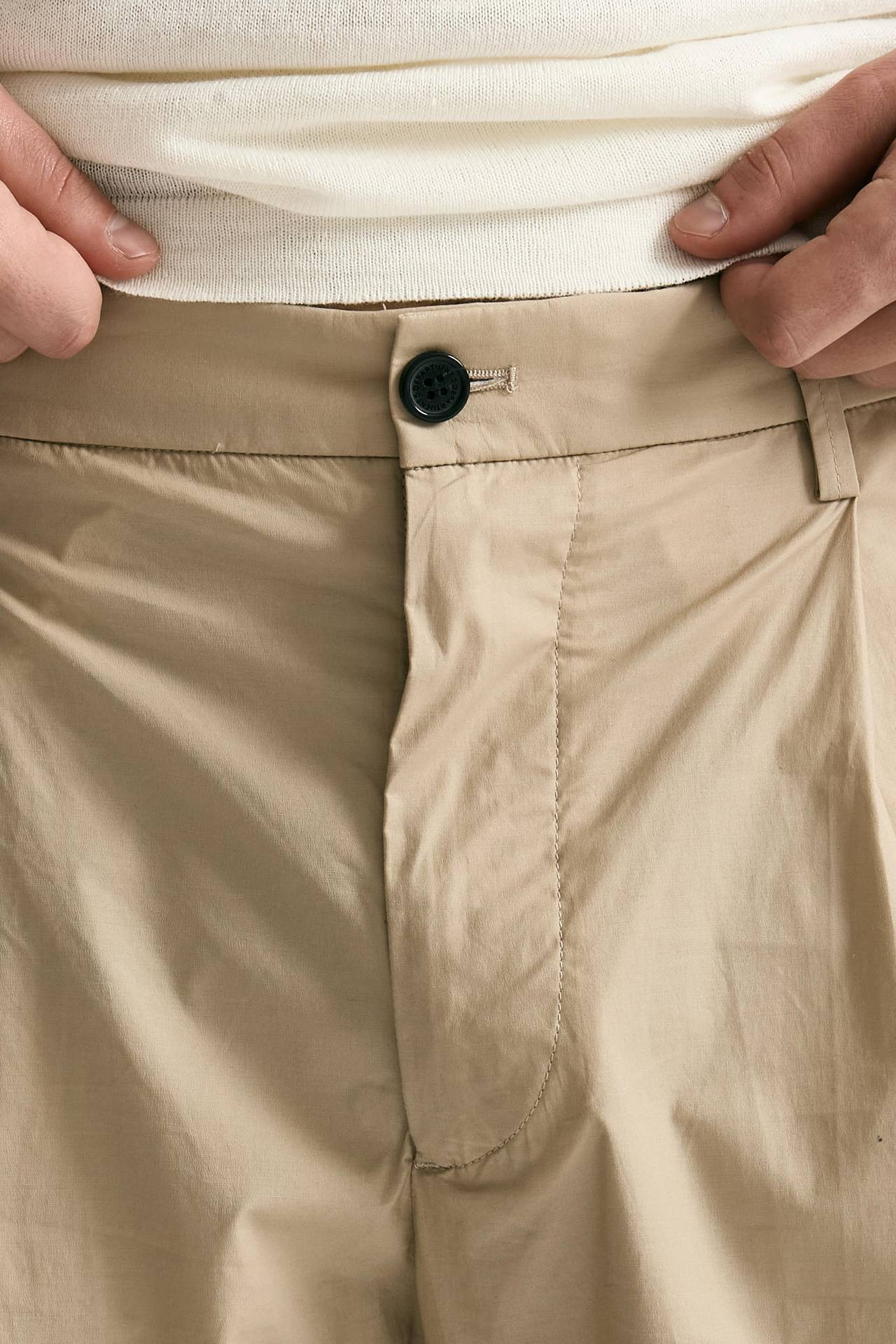 Pantalone GIN in cotone e lino stretch beige men Department five - 6