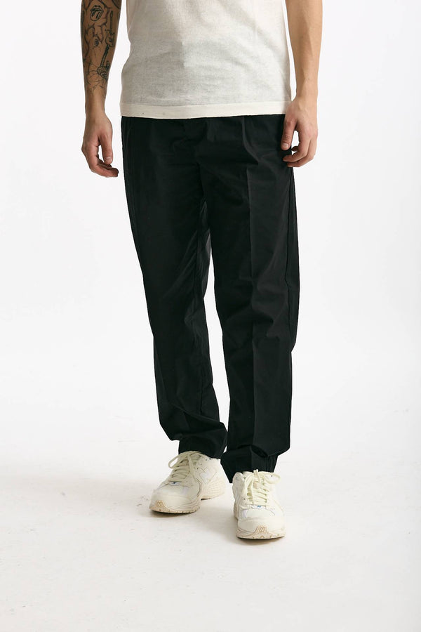 Pantalone GIN in cotone e lino stretch nero men Department five