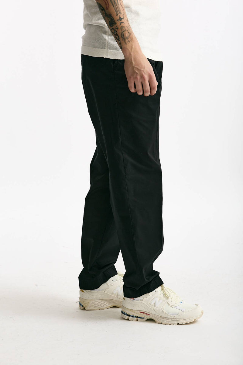 Pantalone GIN in cotone e lino stretch nero men Department five - 3