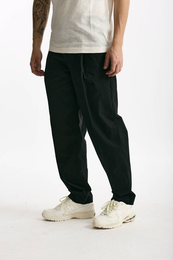 Pantalone GIN in cotone e lino stretch nero men Department five