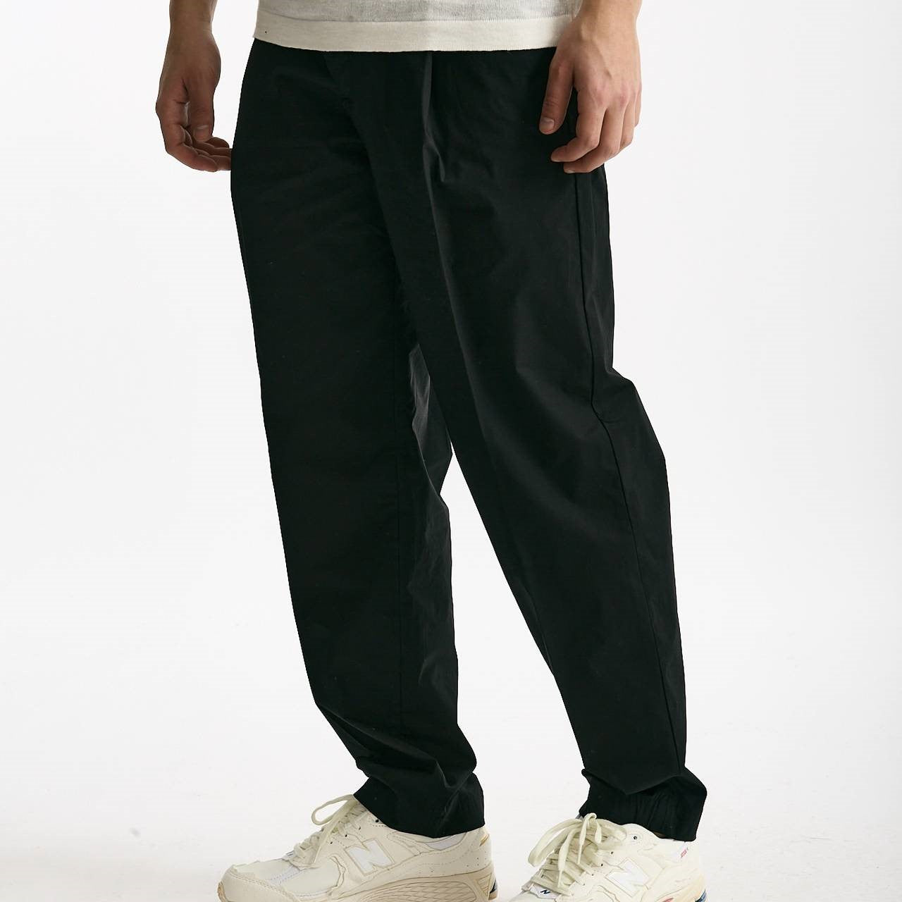 Pantalone GIN in cotone e lino stretch nero men Department five - 8