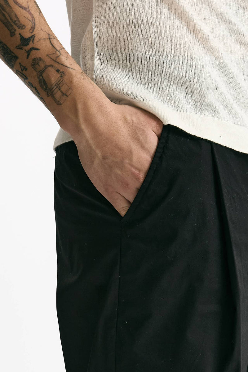 Pantalone GIN in cotone e lino stretch nero men Department five - 5