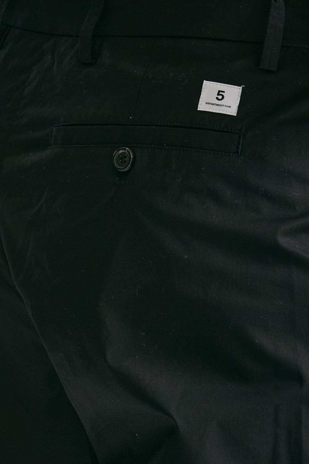 Pantalone GIN in cotone e lino stretch nero men Department five - 7