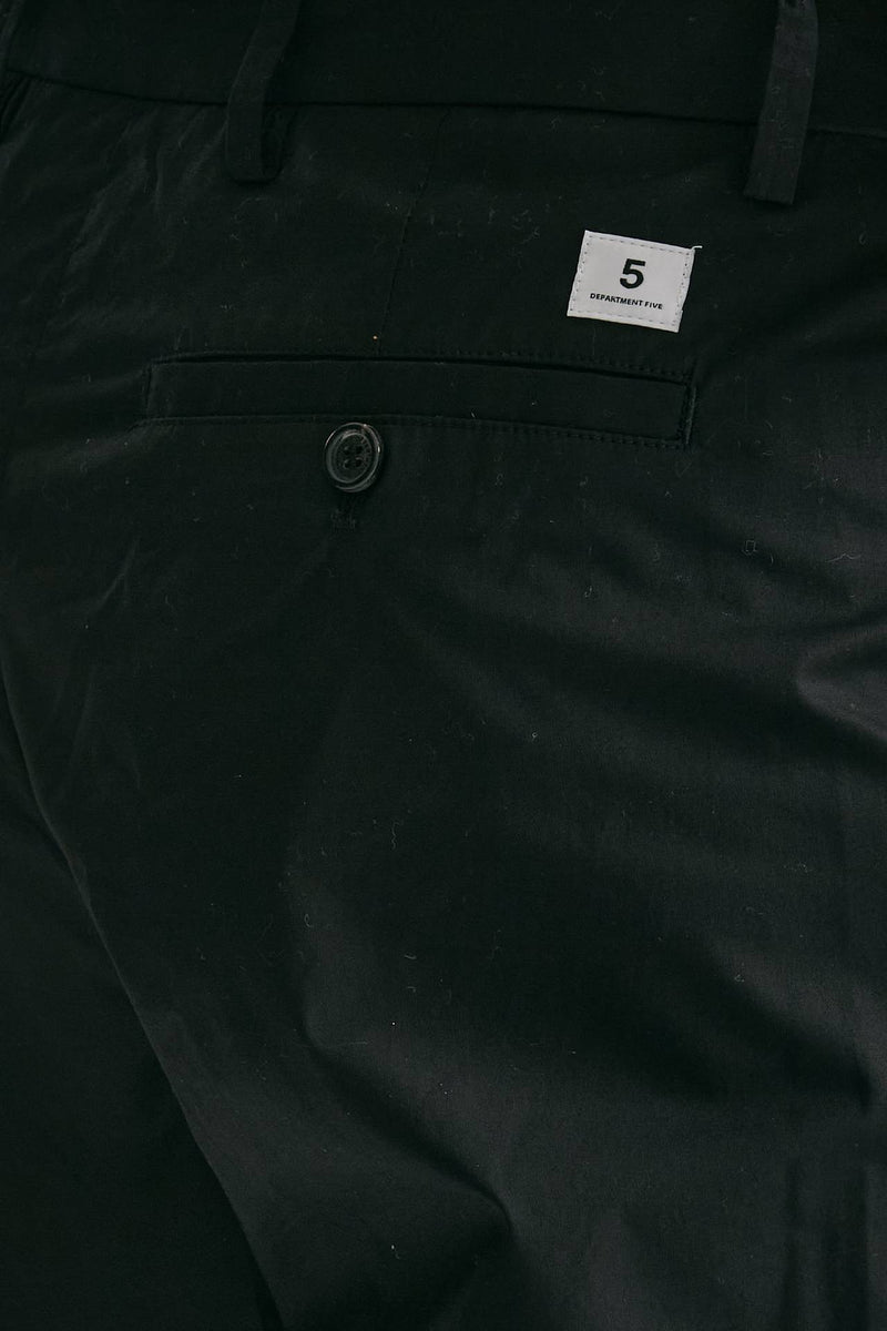 Pantalone GIN in cotone e lino stretch nero men Department five - 7