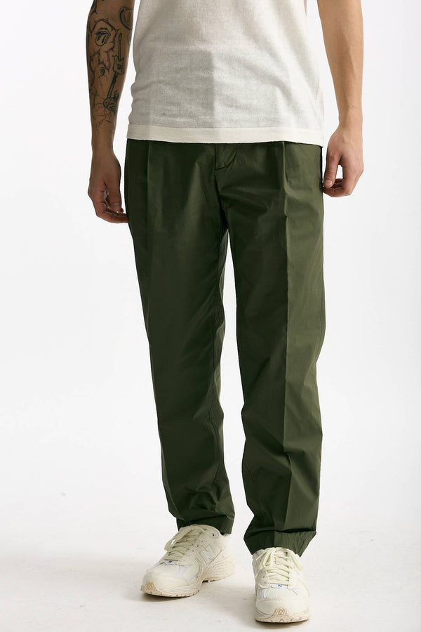 Pantalone GIN in cotone e lino stretch verde men Department five