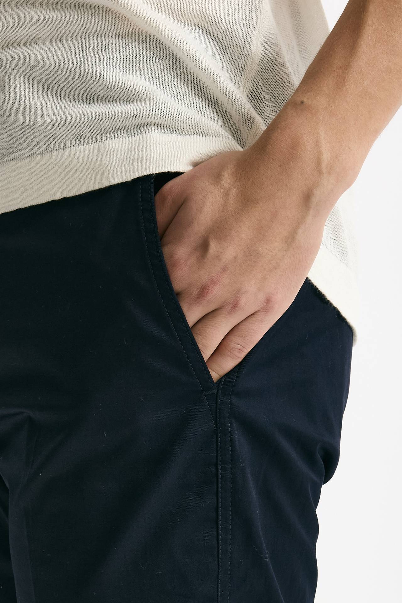 Pantalone DESTINAY in cotone stretch blu men Department five - 5