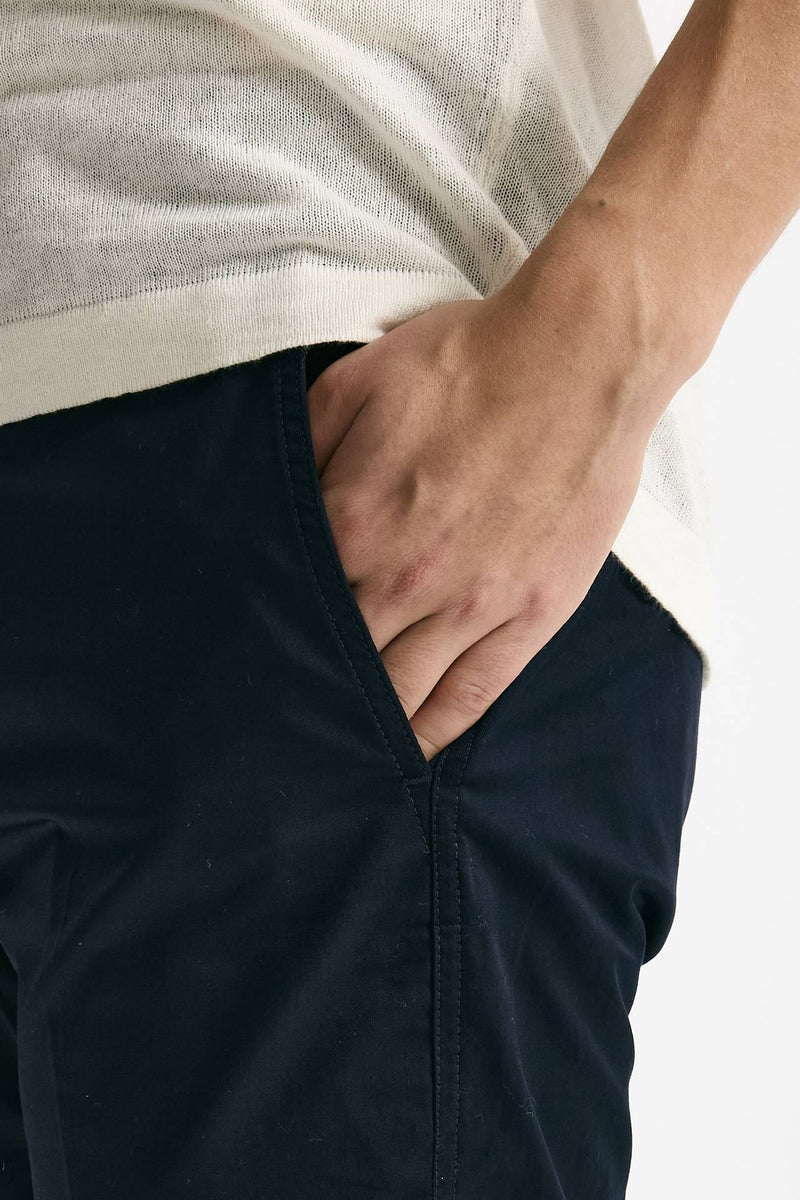 Pantalone DESTINAY in cotone stretch blu men Department five - 5
