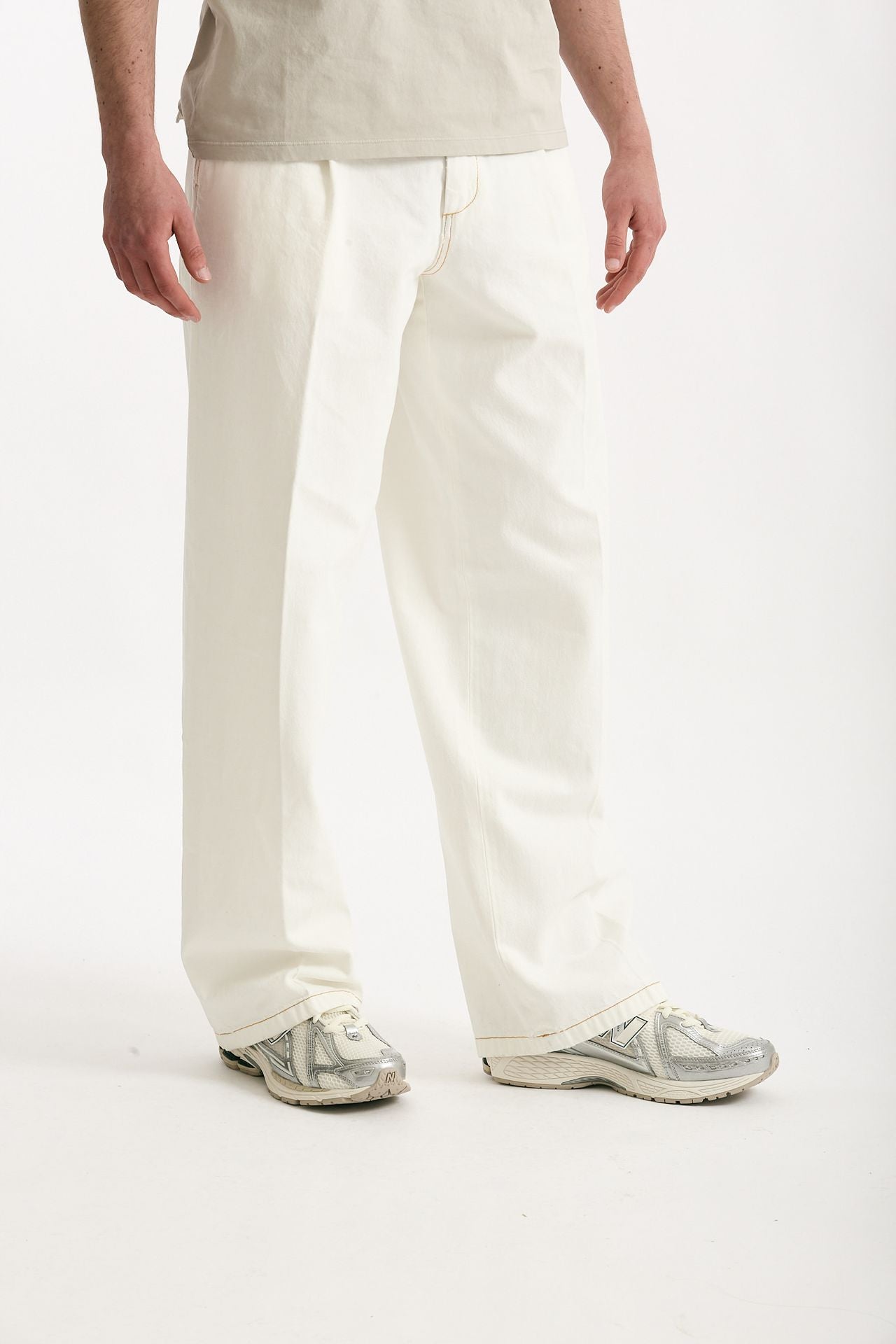 Pantalone ROGERS in cotone fermo denim bianco men Department five - 2