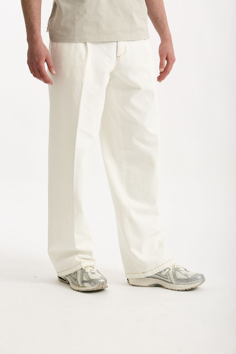 Pantalone ROGERS in cotone fermo denim bianco men Department five - 2