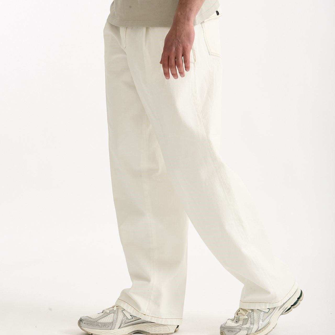 Pantalone ROGERS in cotone fermo denim bianco men Department five - 8
