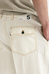 Pantalone ROGERS in cotone fermo denim bianco men Department five - 7