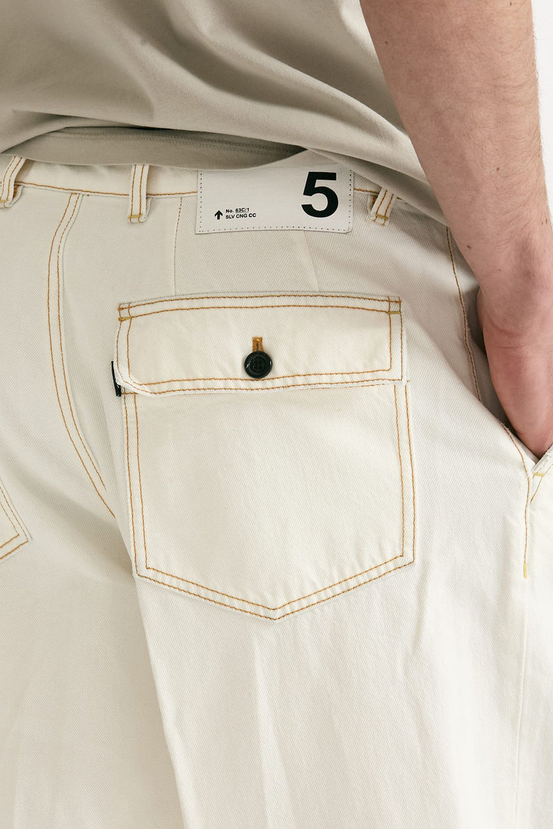 Pantalone ROGERS in cotone fermo denim bianco men Department five - 7