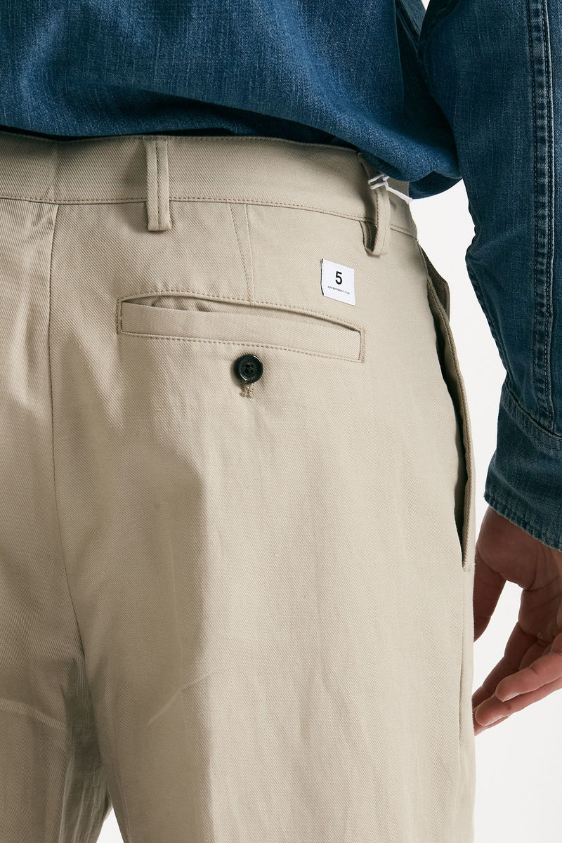 Pantalone RUSHEN in cotone e lino stretch beige men Department five - 7