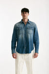 Camicia in cotone fermo denim medio men Dondup - 2