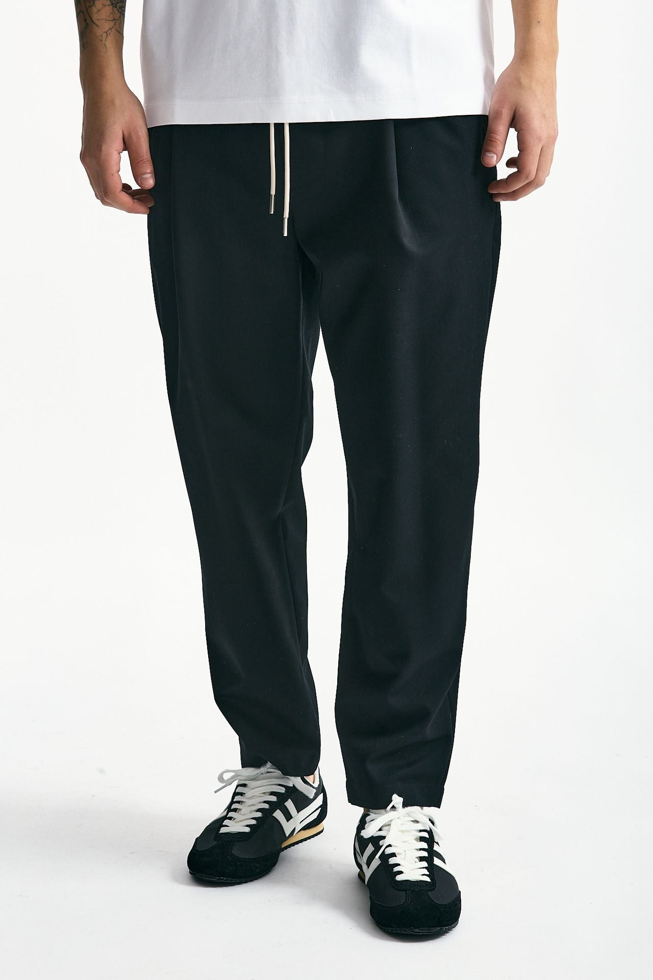 Pantalone in misto lana nero men Drôle de monsieur - 1