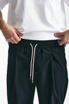 Pantalone in misto lana nero men Drôle de monsieur - 6
