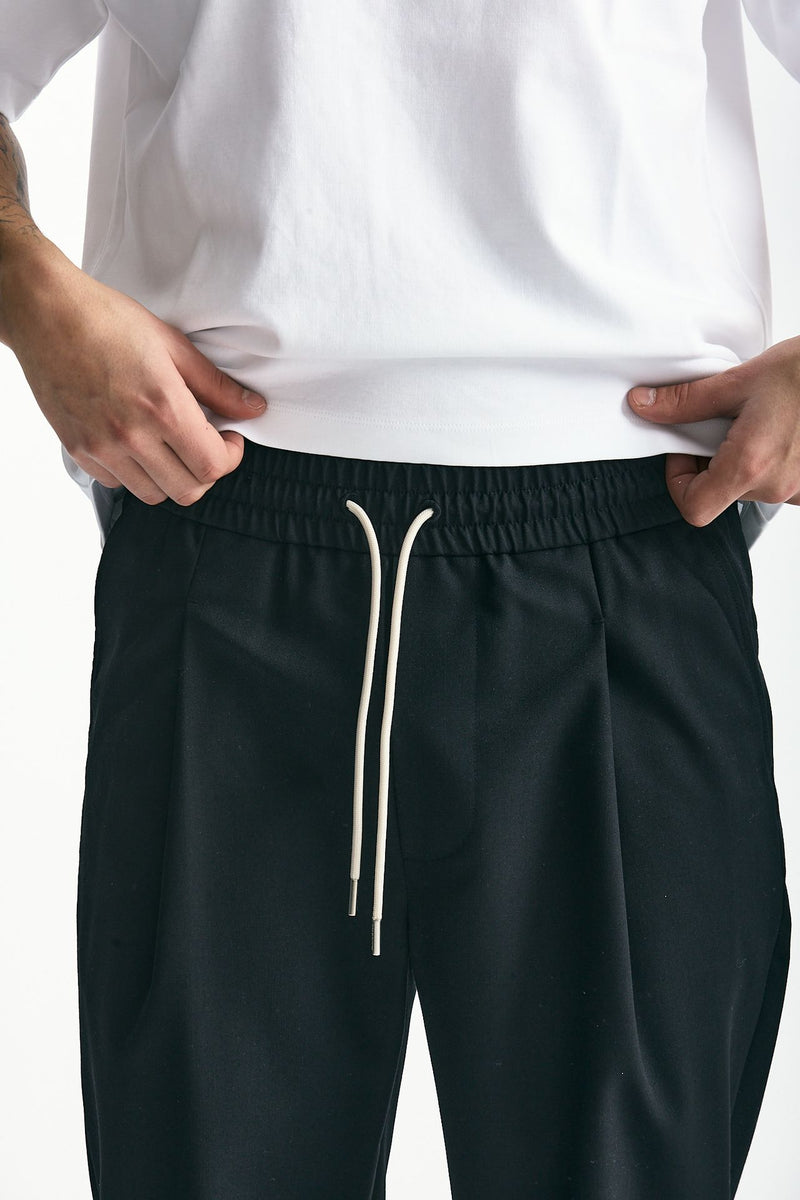 Pantalone in misto lana nero men Drôle de monsieur - 6