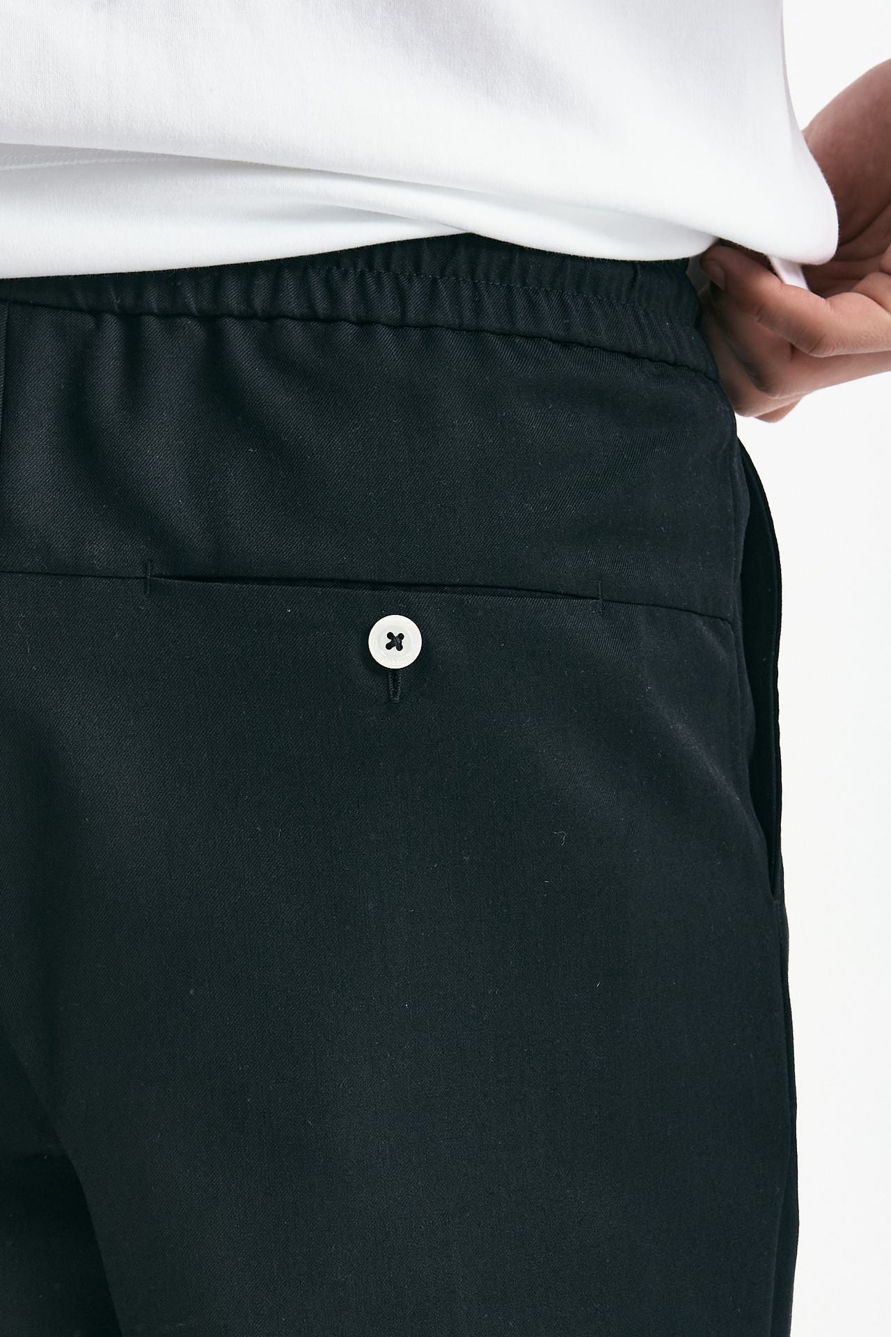 Pantalone in misto lana nero men Drôle de monsieur - 7