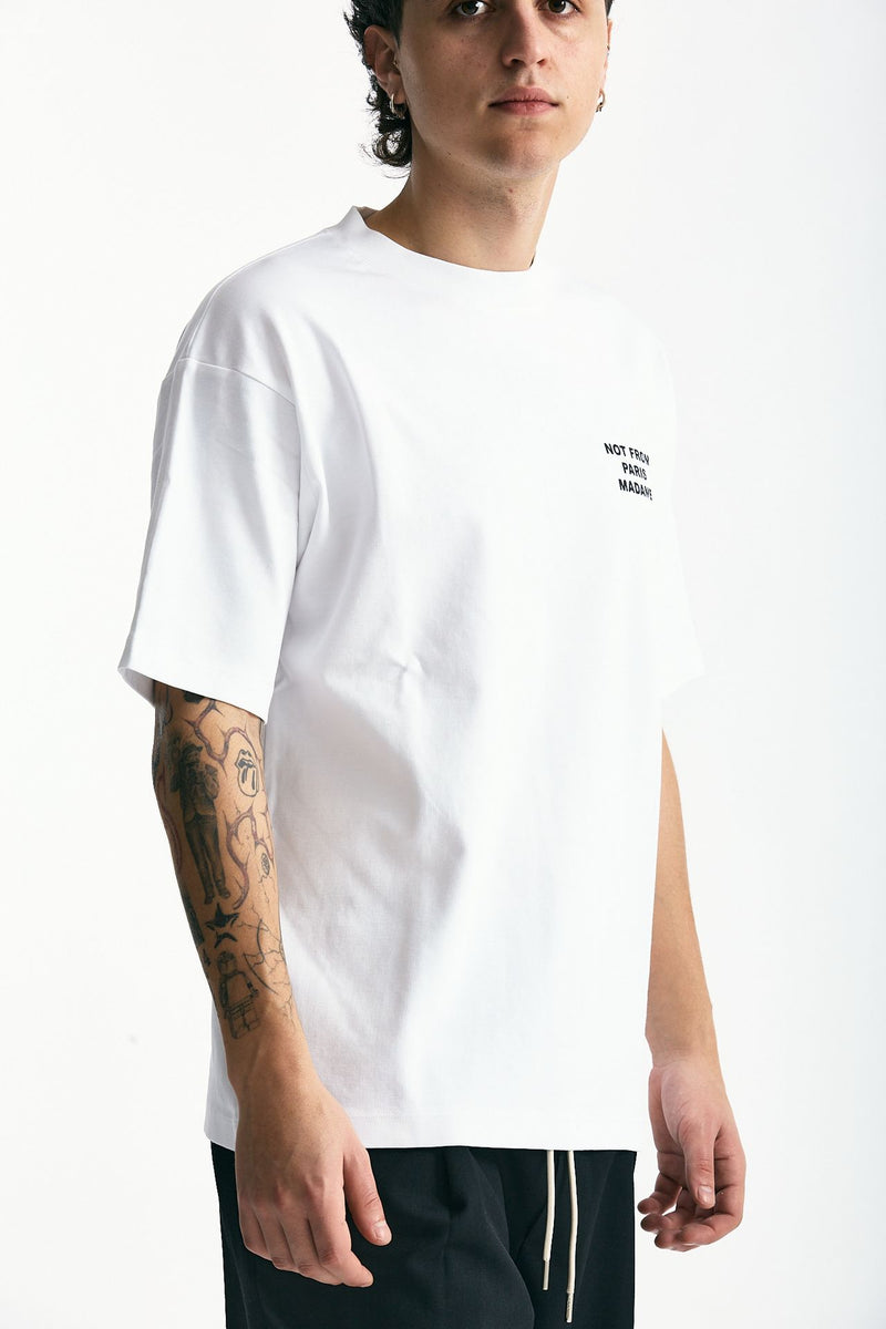 T-shirt in cotone bianco men Drôle de monsieur - 3