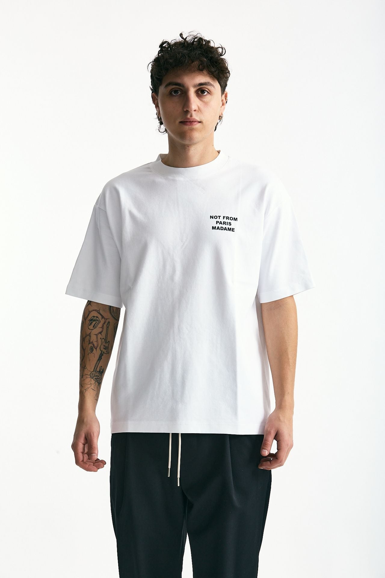 T-shirt in cotone bianco men Drôle de monsieur - 2