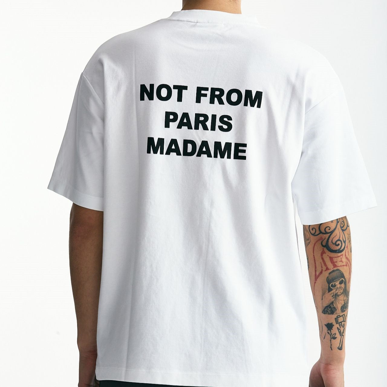 T-shirt in cotone bianco men Drôle de monsieur - 6