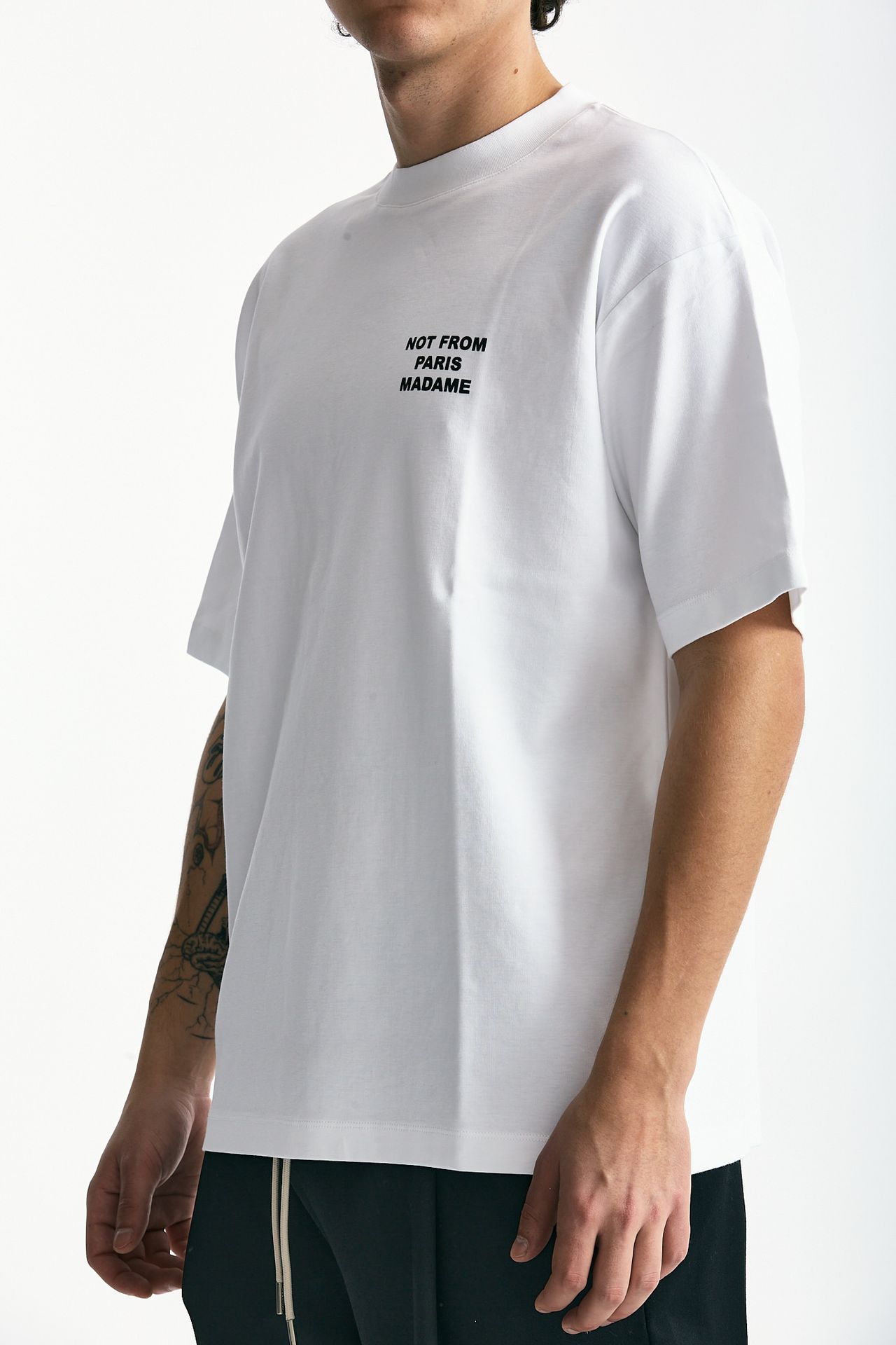T-shirt in cotone bianco men Drôle de monsieur - 4