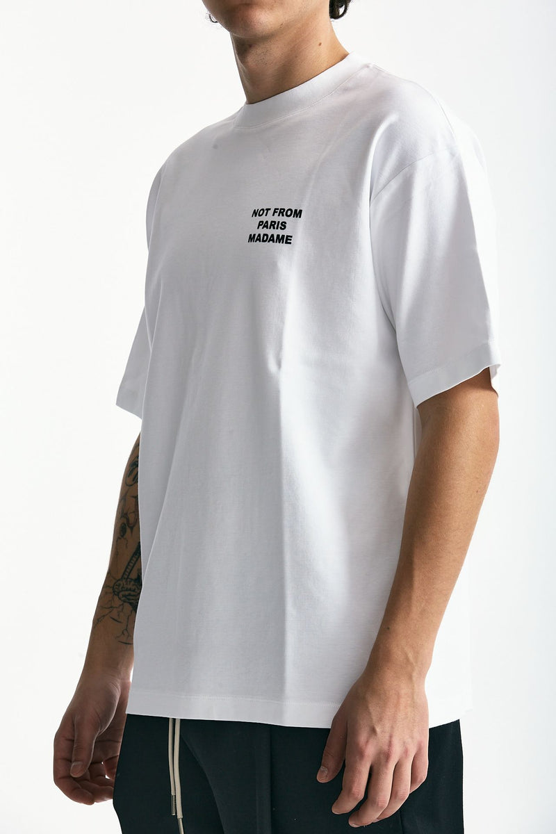 T-shirt in cotone bianco men Drôle de monsieur - 4