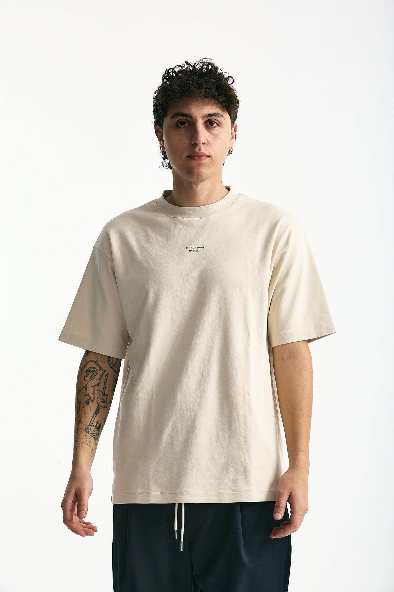 T-shirt in cotone tortora men Drôle de monsieur - 1