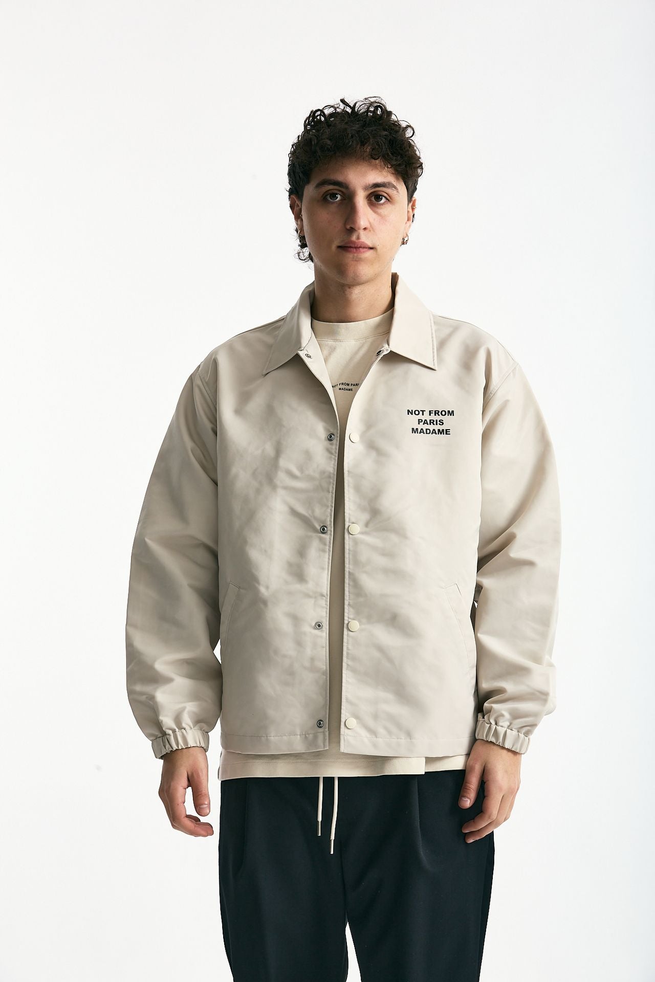 Giacca in nylon panna men Drôle de monsieur - 1