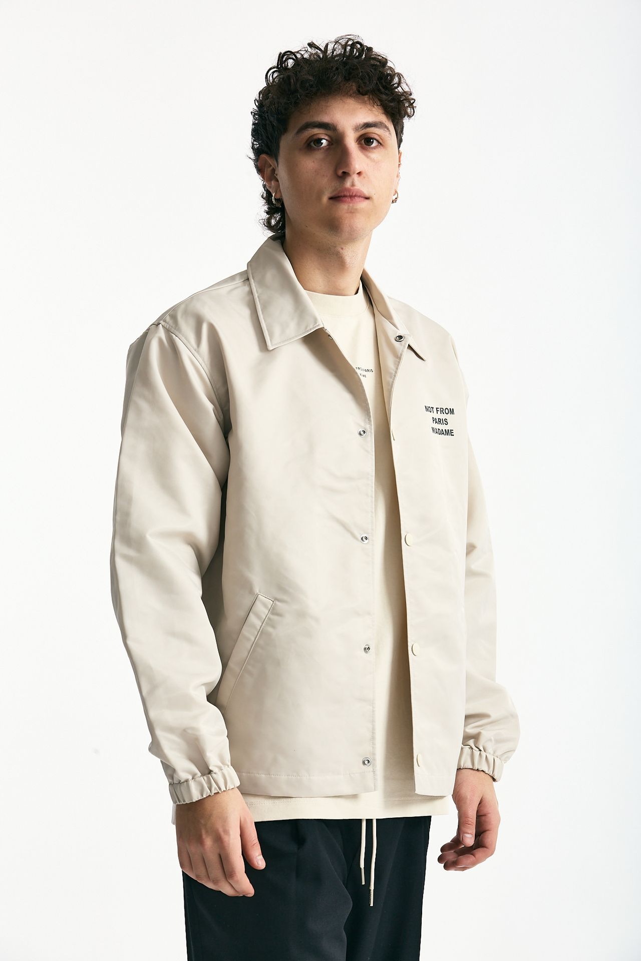 Giacca in nylon panna men Drôle de monsieur - 3