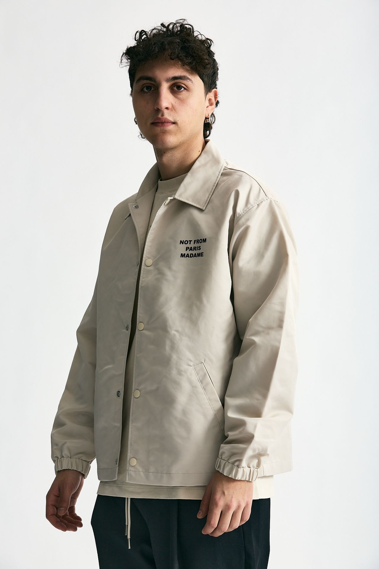 Giacca in nylon panna men Drôle de monsieur - 4