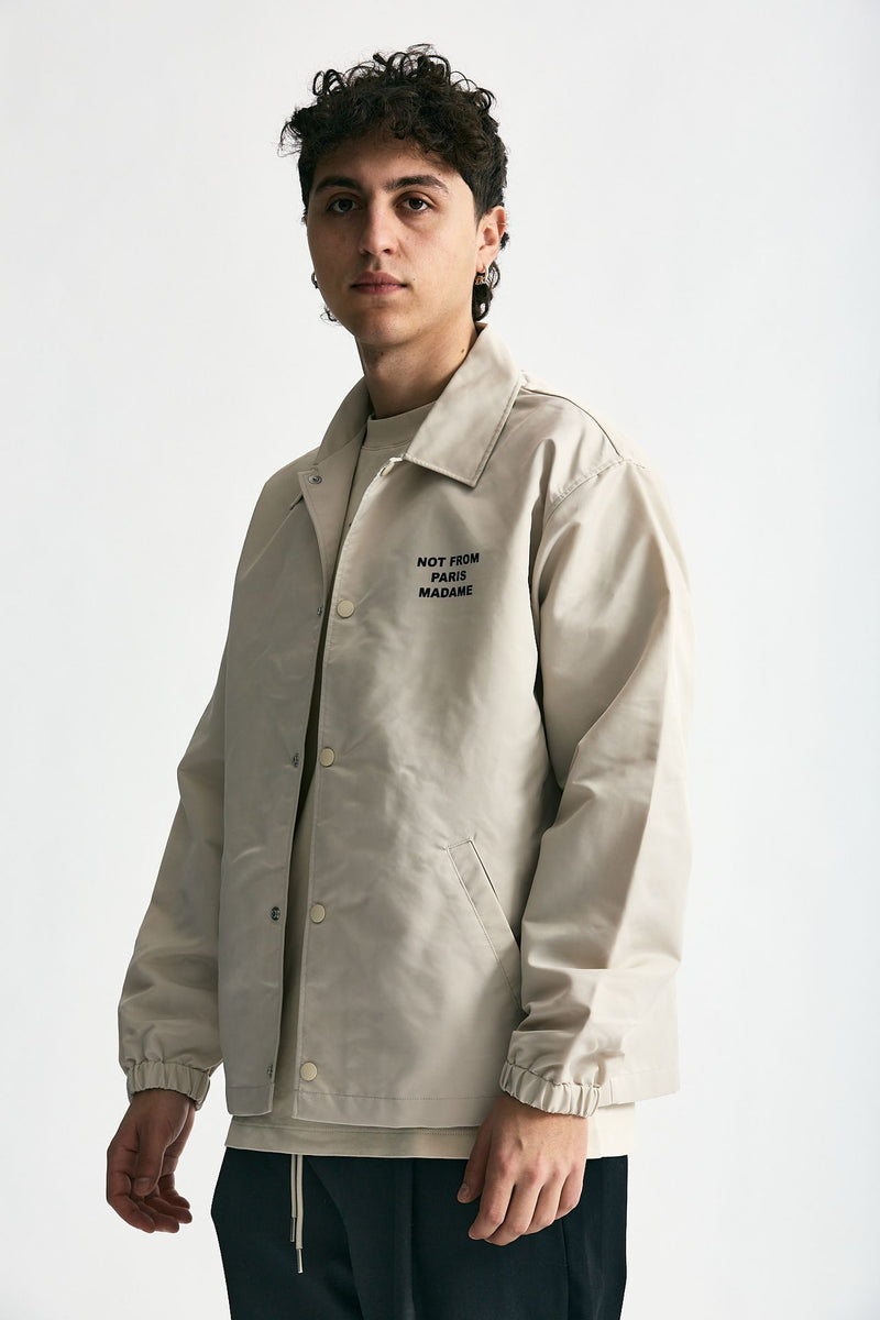 Giacca in nylon panna men Drôle de monsieur - 4