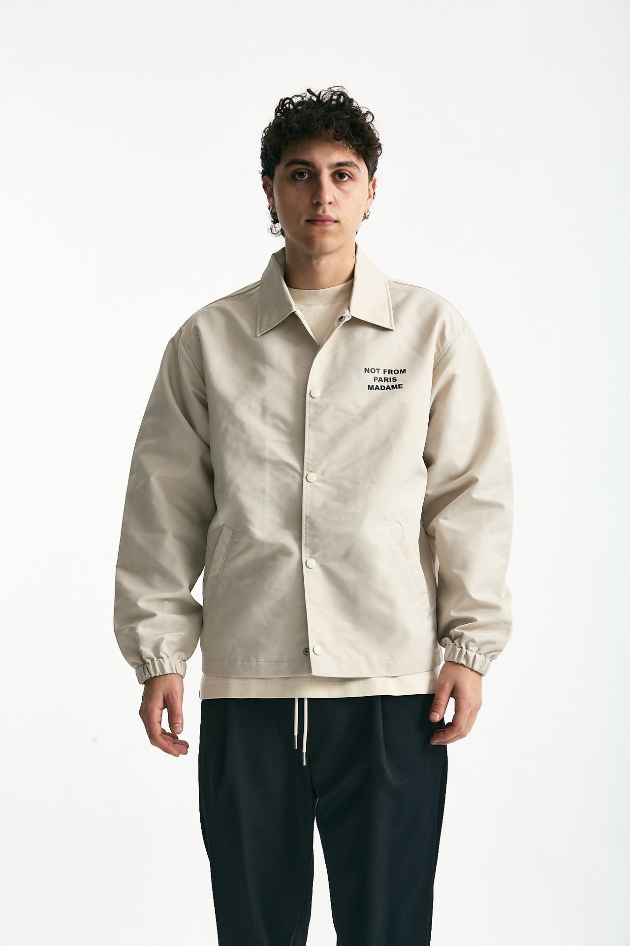 Giacca in nylon panna men Drôle de monsieur - 7