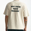 T-shirt in cotone panna con stampa men Drôle de monsieur - 6