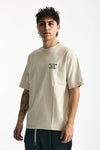 T-shirt in cotone panna con stampa men Drôle de monsieur - 4