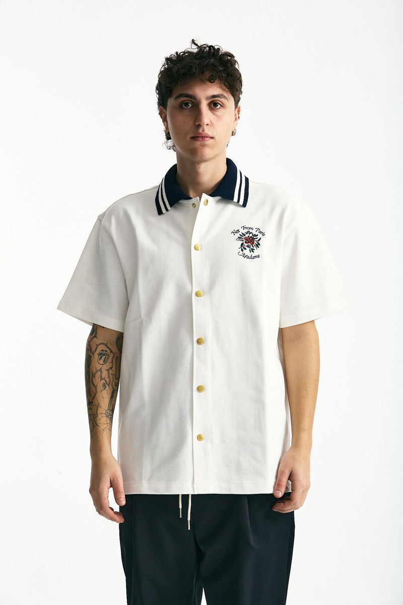 Polo in cotone piquet bianco men Drôle de monsieur - 3
