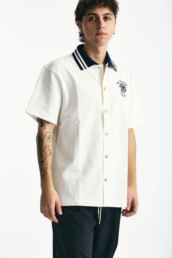 Polo in cotone piquet bianco men Drôle de monsieur
