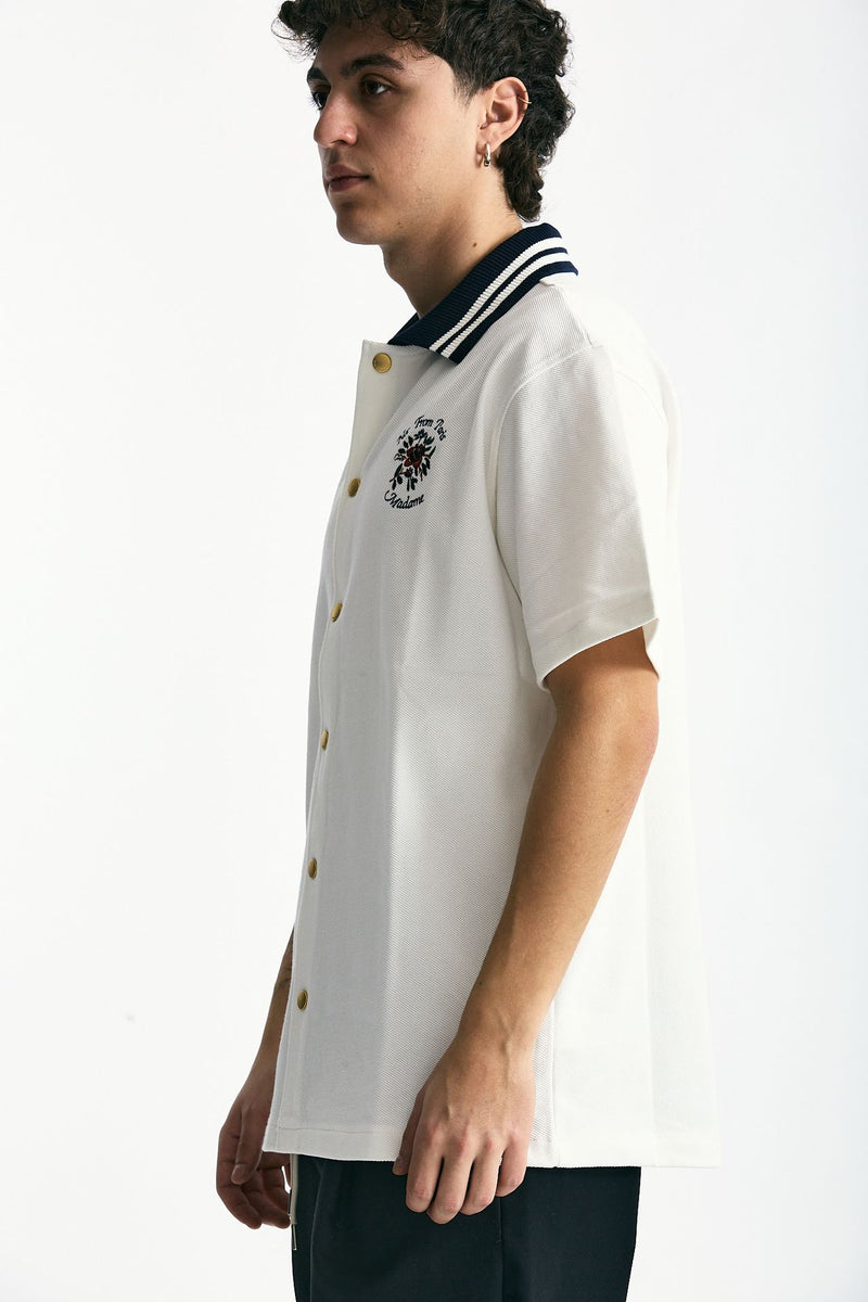 Polo in cotone piquet bianco men Drôle de monsieur - 4