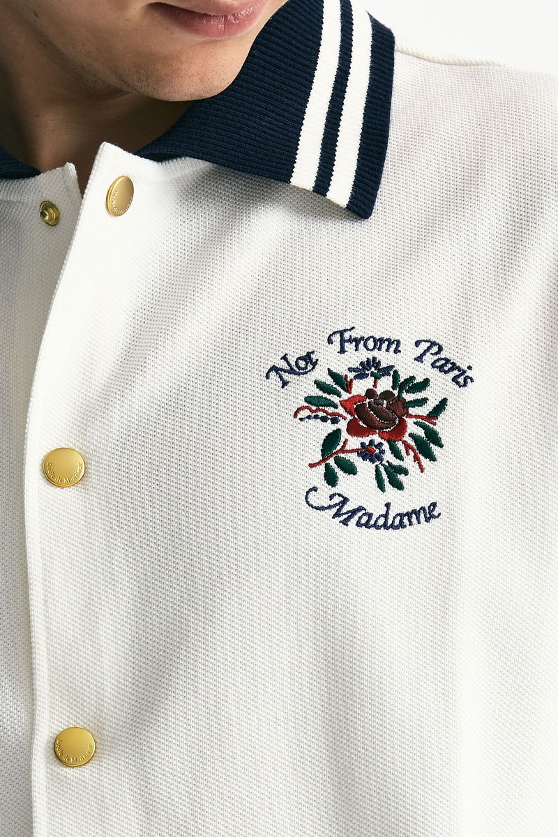 Polo in cotone piquet bianco men Drôle de monsieur - 5