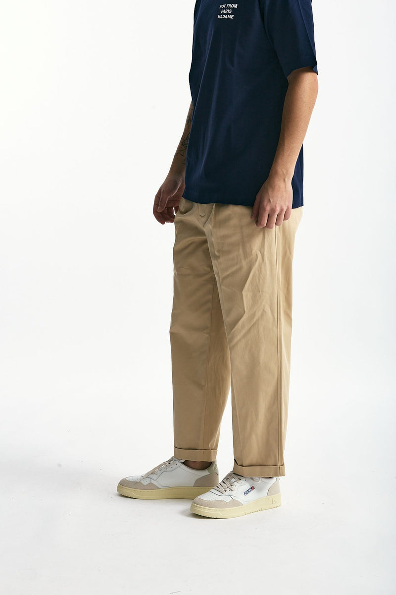 Pantalone in cotone beige men Drôle de monsieur - 3