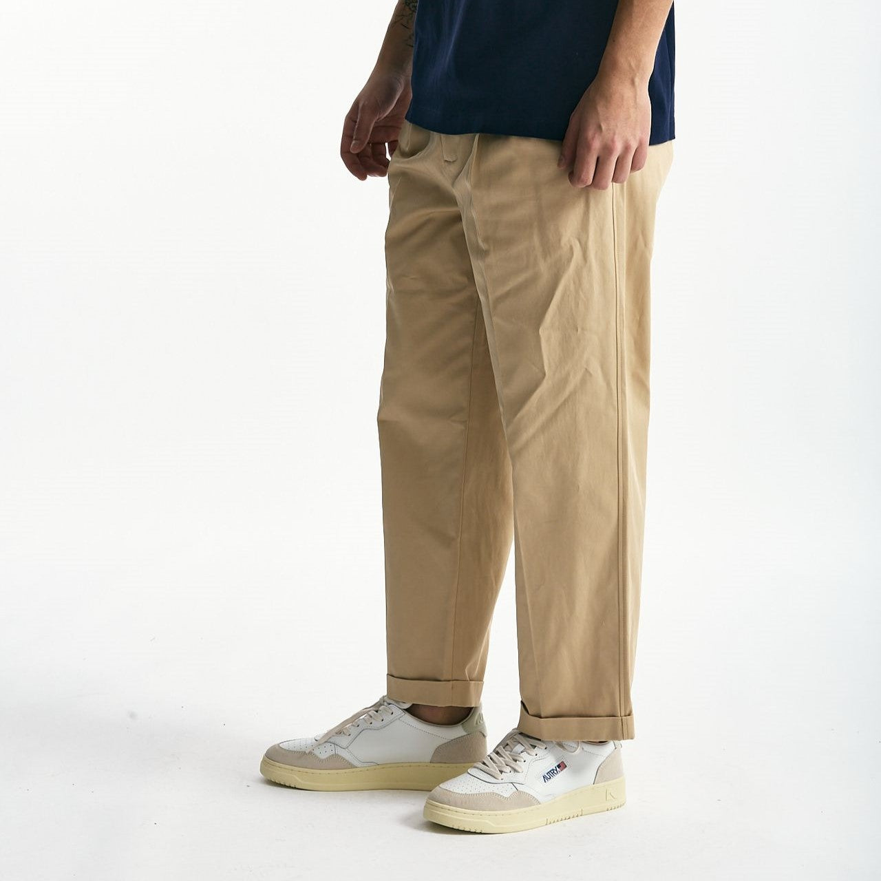 Pantalone in cotone beige men Drôle de monsieur - 7