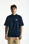 T-shirt in cotone blu con stampa men Drôle de monsieur - 2