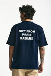 T-shirt in cotone blu con stampa men Drôle de monsieur - 1