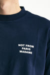 T-shirt in cotone blu con stampa men Drôle de monsieur - 5